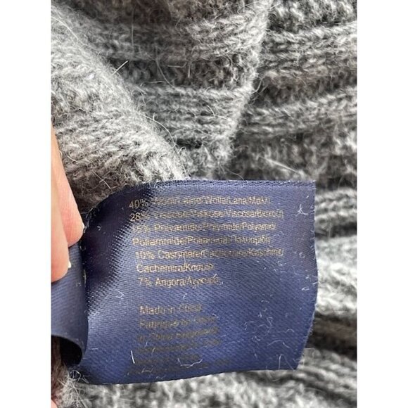 Brooks Brothers Women's size M Grey Cable Knit Short Sleeve Sweater Dress Knee L - Picture 10 of 11